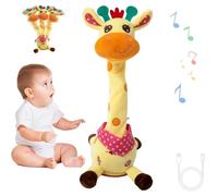 Giraffa Musicale Giocattolo - Canta, Balla E Ripete Ciò Che Dici, Peluche Giraffa Danzante, Giraffe Musicali Luminose Con 10 Canzoni Per Bambini,Regalo Per Bambini Da 1 A 3 Anni