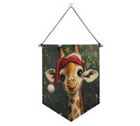 Giraffa natalizia da appendere alla parete con asta telescopica bandierine banner bandiere all'aperto decorazioni per feste per Festival e giorno speciale banderine para fiestas