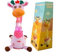 Giraffa parlante giocattolo, giraffa danzante in peluche con regolatore del volume, giraffa cantante giocattolo per bambini che incoraggia il gioco linguistico, regali di compleanno per ragazzi e
