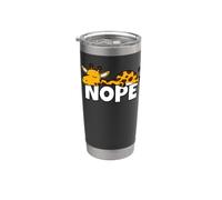 Giraffa Pigra Nope Not Today Pigro Pigrizia Bicchiere termico in acciaio inox doppia parete