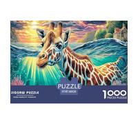 Giraffa Puzzle 1000 Pezzi, Jigsaw Puzzle Ad Alta Difficoltà Regali Per Adulti E Adolescenti Home Giochi 38x26cm/1000pcs