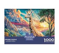 Giraffa Puzzle 1000 Pezzi, Jigsaw Puzzle Impossibile Regali Per Adolescenti E Bambini Home Giochi 38x26cm/1000pcs