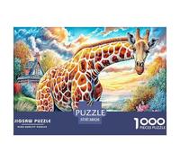 Giraffa Puzzle 1000 Pezzi, Jigsaw Puzzle Impossibile Regali Per Adolescenti E Bambini Home Giochi 38x26cm/1000pcs