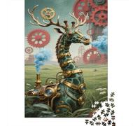 Giraffa Puzzle Impossibili 1000 Pezzi Elementi Steampunk Decorazione Per La Casa. Rilassamento E Intelligence Per Adulti E Ragazzi Da 14 Anni 1000pcs (75x50cm)