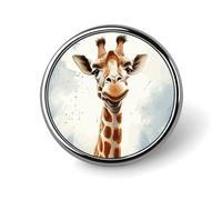Giraffa rotonda distintivo carino spilla cappelli giacche decorazione personalizzata spilla abbigliamento gioielli accessori per festa di nozze regalo