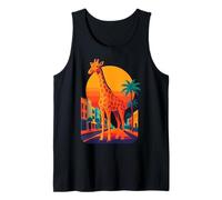 Giraffa Stile al Sole Tramonto Urbano - Animale Selvatico Canotta
