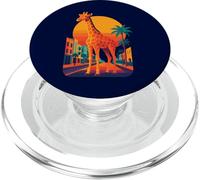 Giraffa Stile al Sole Tramonto Urbano - Animale Selvatico PopSockets PopGrip per MagSafe
