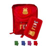 "Giraffa" Zaino Scuola e Portapastelli Personalizzati Con Nome Bambini Materna Elementari Asilo Medio Unisex Zainetto Cartella Porta Pastelli Bimbo Bimba Gita Viaggio Borsa Studenti Made in Italy