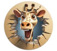 Giraffe 1000 Pezzi Jigsaw Puzzle Giochi Educativi Relief Dello Stress Jigsaw Rotondo Sfida Colore Per Regali Di Viaggio, Presente 1000pcs (67.5x67.5cm)