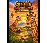 Giraffe Adventures Coloring Book: Explore the Wild with Colors , Colorful Safari for Kids and Adults
