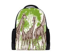 Giraffe Albero Pittura Viaggio Notebook Zaino Scuola Libro Borsa Stampa Animale Causale Zaino Outdoor Business Escursionismo Zaini Campeggio Borse A Spalla Per Studenti Donne Uomini