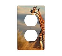 Giraffe Animali Dell'Africa Piastre Da Parete Coperture 1 Gang Duplex Interruttore Della Luce Piastra di Copertura Piastre Elettriche Coperture Presa Decorativa Per La Decorazione Domestica