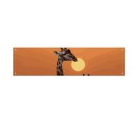 Giraffe at Sunsetb - Grande striscione per feste, 120 x 30 cm, da appendere alla parete, per feste di compleanno, per esterni e interni, decorazione per feste