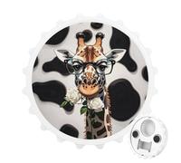 Giraffe Bites The Rose - Apribottiglie magnetico, strumento da cucina salvaspazio, divertente apribottiglie e magnete per frigorifero, per campeggio, viaggi, campeggio, stile bianco