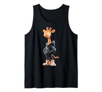 Giraffe Cool Cute Kawaii Cartoon Safari Uomini Donne Bambini Canotta