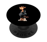 Giraffe Cool Cute Kawaii Cartoon Safari Uomini Donne Bambini PopSockets PopGrip Adesivo