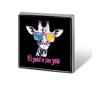 Giraffe È bello vederti Spilla quadrata Spilla in metallo Spilla da bavero Giacca Cappello Borsa Accessori Decorazione