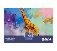 Giraffe, Gioco Di Puzzle Da 1000 Pezzi, Attività Conviviale Per La Famiglia, Regalo O Souvenir, Adatto Dai 10 Anni, Painted Style Animal, 70x50cm/1000pcs