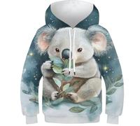 Giraffe in Glasses Hoodies - Felpa con cappuccio, a maniche lunghe, con cappuccio, Koala Under The Stars, 11-13 Jahre