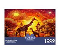 Giraffe Jigsaw Puzzle,1000 Pezzi Classici, Per Adulti E Bambini Da 14 Anni E Più Giochi Del Cervello Perfetto Per Appassionati Di Esperti - Regalo Per Amore E Amico 38x26cm/1000pcs