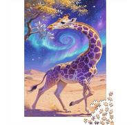 Giraffe Jigsaw Puzzle Impossibili 1000 Pezzi Nebulosa a Spirale del Deserto Decorazione Per La Casa. Giochi Rilassamento E Intelligence Per Adulti E Ragazzi Da 14 Anni 1000pcs (75x50cm)