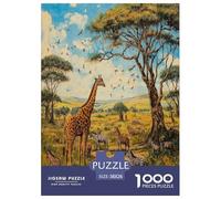 Giraffe Jigsaw Puzzle Impossible 1000Pcs Decorazione Per La Casa. Giochi Rilassamento E Intelligence Per Adulti E Ragazzi Da 14 Anni 38x26cm/1000pcs