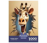 Giraffe Jigsaw Puzzle Impossible 1000Pcs Decorazione Per La Casa. Rilassamento E Intelligence Per Adulti E Bambini Da 12 Anni 70x50cm/1000pcs