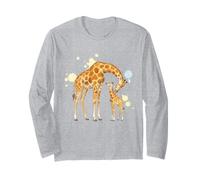 Giraffe Mama Baby Madre Bambino Amore Maglia a Manica
