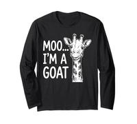 Giraffe Moo Sono Una Capra, Divertente Detto Animale Maglia a Manica