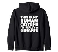 Giraffe This Is My Human Costume I'm Really A Giraffe Felpa con Cappuccio