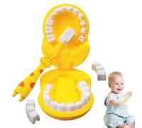 Giraffe Toothbrush Training Toy, Eco-Friendly Learning Tool for Toddler, Role Play Educational Gift for Kids, Encourages Brushing Habits, Fun Hygiene Game, 1 Set