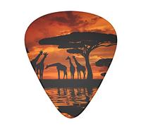 Giraffe Under The Tree In Africa Plettri per chitarra Set da 12 pezzi per chitarra acustica, chitarra elettrica, contrabbasso, ukulele