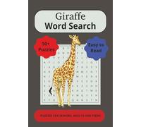 Giraffe Word Search Puzzle Book: Word Search with Easy to Read Print About Giraffes, Safari Animals, Zoo Animals and More | 6x9 inches 110 pages | 50+ ... Gift for Vacations, Holidays or Birthdays.