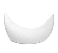 Giraffenland Cuscino a forma di luna - Cuscino con miglio bio - Mezzaluna ca. 50cm con bucce di miglio bio - Tessuto trapuntato bianco, con fodera interiore supplementare