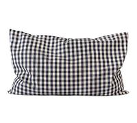 Giraffenland Cuscino di pino cembro con fodera interiore bio e federa esteriore bio blu e bianco, 30 x 20cm - Profumo di pino cembro naturale al 100%