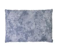 Giraffenland Cuscino di pino cembro con fodera interiore bio e federa esteriore used-look grigio-blu 30 x 20cm - Profumo di pino cembro naturale al 100%