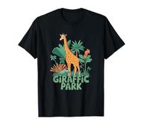Giraffic Park Fun Safari Adventure Design Maglietta