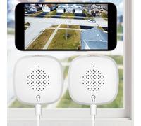 Girafit Telecamera per finestra da 3 MP 2K, 2,4 GHz e 5 GHz WiFi per sicurezza domestica, confezione da 2 con visione notturna ChroMax al colore, rilevamento di persona e movimento, registrazione