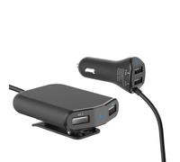 Girafus Presa Auto Multipla 12/24V 4x2,4A Caricatore Accendisigari USB Multiplo Adattatore Cavo di Carica Alimentatore per Sedile Anteriore E Posteriore