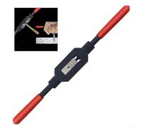 Giramaschi con ganasce regolabili per rubinetti da 1/16 1/4 pollici e M1 M8, acciaio rivestito in ossido nero con manico rivestito in plastica per un controllo migliorato