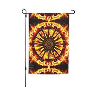 Girando la fiamma Bandiera decorativa da giardino 30,5 x 45,7 cm, 100% fibra di poliestere, tessuto spesso, universale per tutte le stagioni