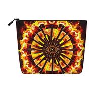Girando la fiamma Borsa cosmetica stampata, borsa da toilette da donna, adatta per viaggi di piacere e per la conservazione quotidiana.