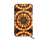 Girando la fiamma Pochette lunga, portafoglio con cerniera, porta carte, p