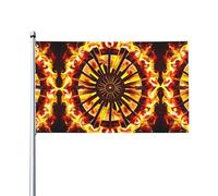 Girando la fiamma Stampe Bandiere decorative per esterni 0,9 x 1,5 m leggere e belle adatte per cortili all'aperto e celebrazioni di festival.