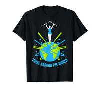 Girando per Il Mondo Baton Twirler Design Maglietta