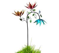 Girandola a in metallo con girasole - Scultura da giardino all'aperto con movimento del , spinner decorativo da giardino | Elegante ornamento da giardino antiruggine per prato floreale