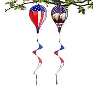 Girandola a Mongolfiera - Decorazione Eolica da Appendere - Girandola per Mongolfiera Patriottica con Bandiera Americana e Aquila da 43 Pollici | Scacciapensieri da Giardino per Balcone 4 Luglio | Fes