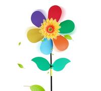 Girandola a vento con girasole, girandole a forma di fiore, girandola arcobaleno, impermeabile, decorazione per bambini, cortile, prato esterno