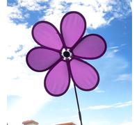 Girandola a vento da giardino e patio, con panno e fibra di vetro, progettata per girare quando soffia il vento (viola)