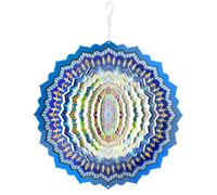Navaris Girandola a Vento - Mandala Rotanti - Decorazione da Interno e Giardino - Scacciapensieri da Esterno Rotante - a Sospensione e in Metallo Colorato - Verde